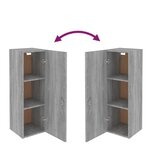 vidaXL Meubles TV 2 Pièces Sonoma gris 30 5x30x90 cm Bois d'ingénierie