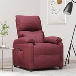 vidaXL Fauteuil inclinable électrique Rouge bordeaux Tissu