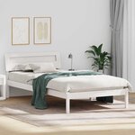 vidaXL Cadre de lit Blanc 90 x 200 cm Bois massif en pin