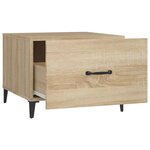 vidaXL Tables basses avec pieds en métal 2 Pièces Chêne sonoma 50x50x40cm