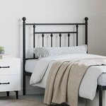 vidaXL Tête de lit de remplacement métal noir 80 cm