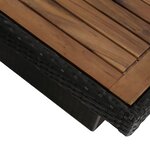 vidaXL Salon de jardin 7 Pièces avec coussins Résine tressée Noir