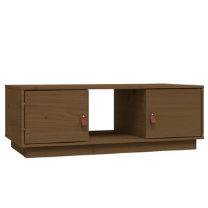 vidaXL Table basse Marron miel 100x50x35 cm Bois massif de pin