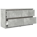 vidaXL Meuble TV gris béton 100x35x54 cm bois d'ingénierie