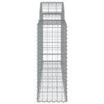 vidaXL Paniers à gabions arqués 18 Pièces 200x30x80/100 cm Fer galvanisé