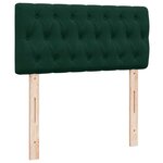 vidaXL Cadre de lit ottoman avec matelas vert foncé 100x200 cm velours