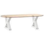 vidaXL Pieds de table basse 2 pièces Blanc 40 x (30-31 3) cm Acier