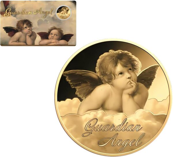 Pièce de monnaie en Or 3000 Francs g 0.031 (1/1000 oz) Millésime 2024 Gold Gift GUARDIAN ANGEL II 1/1000