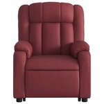 vidaXL Fauteuil inclinable de massage Rouge bordeaux Similicuir