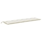 vidaXL Coussins de banc de jardin lot de 2 crème mélangé tissu