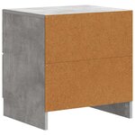 vidaXL Cabinet de chevet 2 Pièces Gris béton 43 x 34 5 x 44 5 cm