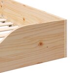 vidaXL Cadre de lit surélevé Marron 100 x 210 cm Bois massif en pin