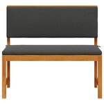 vidaXL Banc de jardin avec coussins 100x50x91 cm en bois d'acacia