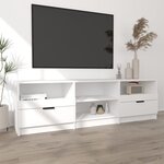 vidaXL Meuble TV Blanc 150x33 5x45 cm Bois d'ingénierie