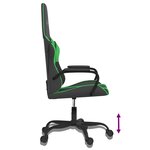 vidaXL Chaise de jeu Noir et vert Similicuir