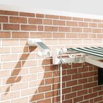 vidaXL Auvent Rétractable Vert et blanc 450 × 300 cm
