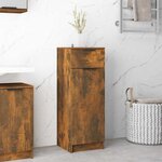 vidaXL Armoire de bain Chêne fumé 32x34x90 cm Bois d'ingénierie