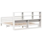 vidaXL Cadre de lit sans matelas blanc 200x200 cm bois massif de pin