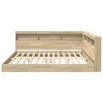 vidaXL Lit Bibliothèque Chêne sonoma 180 x 200 cm Bois d'ingénierie