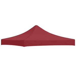 vidaXL Toit de tente de réception 3x3 m Bordeaux 270 g/m²