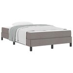 vidaXL Lit à ressorts avec matelas Taupe 120 x 200 cm tissu