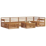 vidaXL Ensemble de canapés d'extérieur 7 Pièces Naturel