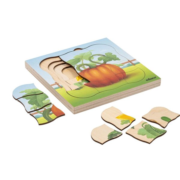 À la ferme - la citrouille pousse  31 pièces de puzzle