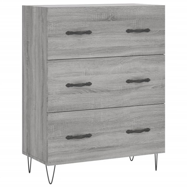 vidaXL Buffet sonoma gris 69 5x34x90 cm bois d'ingénierie
