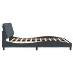 vidaXL Cadre de lit avec LED sans matelas gris foncé 180x200cm velours