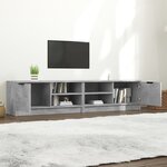 vidaXL Meubles TV 2 Pièces Gris béton 80x35x36 5 cm Bois d'ingénierie