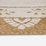 vidaXL Tapis en Jute Floral Naturel 122 x 183 cm Jute