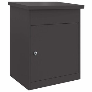 vidaXL Boîte de dépôt de colis Noir 44 x 35 x 59 cm Acier