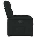 vidaXL Fauteuil inclinable noir tissu