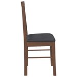 vidaXL Chaises à manger coussins 2 Pièces marron bois massif caoutchouc