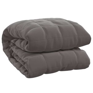 vidaXL Couverture lestée Gris 150x200 cm 7 kg Tissu