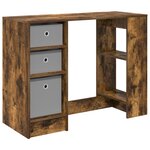 vidaXL Bureau Chêne fumé Bois d'ingénierie 100 x 40 x 75 cm