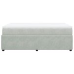 vidaXL Sommier à lattes de lit et matelas Gris clair 120x200cm Velours