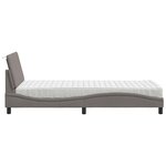 vidaXL Lit avec matelas taupe 80x200 cm tissu