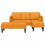 vidaXL Ensemble de Canapés 2 Pièces Jaune foncé 173 x 131 x 67 cm tissu