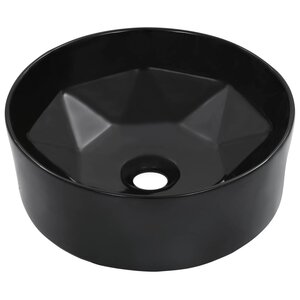 vidaXL Lavabo 36x14 cm Céramique Noir