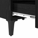 vidaXL Cabinet de chevet avec tiroir 2 Pièces Chêne noir 40 x 35 x 50 cm