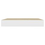 vidaXL Étagères murales 2 Pièces Chêne et blanc 23x23 5x3 8 cm MDF