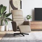vidaXL Fauteuil inclinable avec repose-pieds cappuccino similicuir