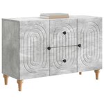 vidaXL Meuble TV Gris béton 89 x 34 5 x 60 cm Bois d'ingénierie
