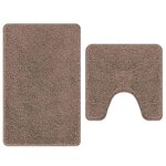 vidaXL Tapis de bain 2 Pièces Marron 50 x 50 cm Polypropylène