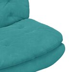 vidaXL Fauteuil relaxant pivotant Turquoise 63 x 75 x 76 cm Velours