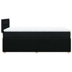 vidaXL Sommier à lattes de lit avec matelas Noir 90x200 cm Tissu