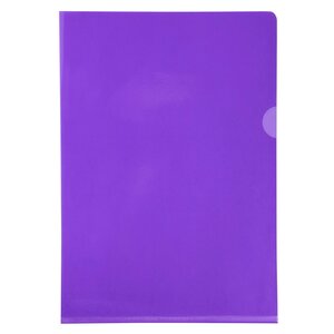 Sachet De 10 Pochettes Coin Pvc Lisse Haute Résistance 13/100e - A4 - Violet - Exacompta