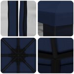 vidaXL Abri de jardin avec parois 3 x 3 m Bleu Polyester et Acier