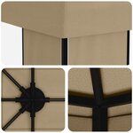 vidaXL Abri de jardin 6 x 3 m Beige Polyester et Acier 190 gsm